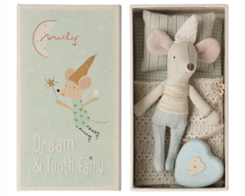 Maileg Tandenfee in doosje met tandendoosje, Tooth fairy mouse, Little brother