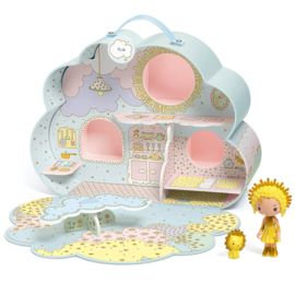 Djeco Tinyly draagbaar poppenhuisje, Maison de Sunny & Mia