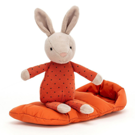 Jellycat Knuffel Konijn in slaapzak, Snuggler Bunny