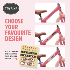 Trybike Steel 2-in-1 loopfiets vintage mat roze