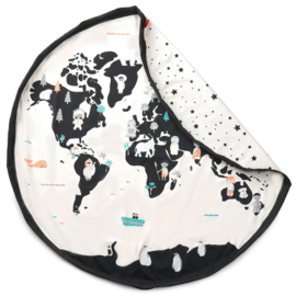 Play & Go Speelkleed / Opbergzak Worldmap, Dubbelzijdig