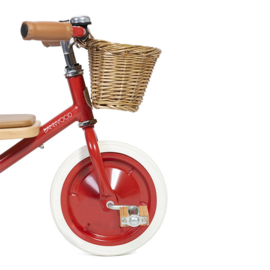 Banwood Trike Driewieler - Rood - met duwstang en mandje