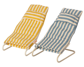 Maileg Strandstoelen Set 'Beach chair set, Mouse'