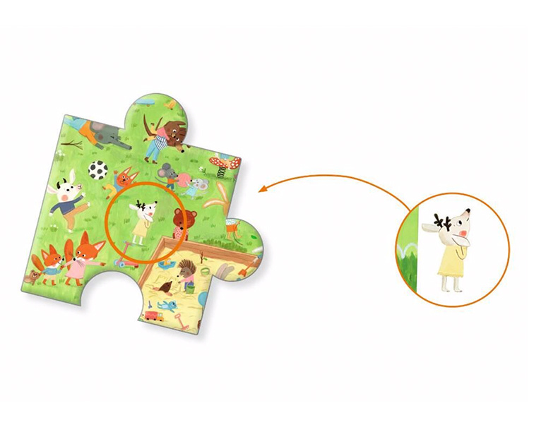 Djeco Ontdek Puzzel Speeltuin, 35 st, 61x38 cm