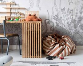 Play & Go Speelkleed / opbergzak Stripes Roestbruin.