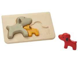 Plan Toys houten puzzel hondenfamilie