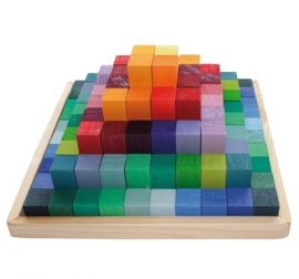 Grimm's Blokkenset Piramide 100-delig, 22,5 x 22,5