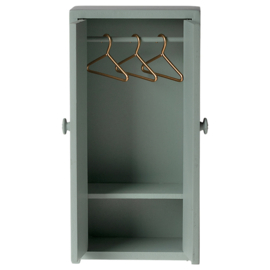 Maileg Houten Kledingkast voor muizen, Closet, Mouse - Soft blue