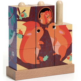 Djeco Houten Blokpuzzel, Puzz-Up, Forest