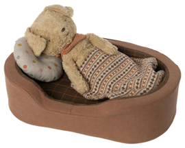 Maileg Knuffel Hondenmand, Dog basket - Brown