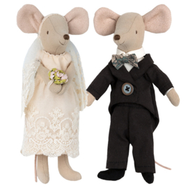 Maileg muizen bruidspaar, wedding mice couple in box