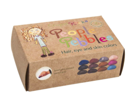 Crayon Rocks People Pebbles, 12 krijtjes in haar- huid- en oogkleuren