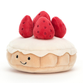 Jellycat Knuffel Taartje, Pretty Patisserie Tarte Aux Fraises, 7cm