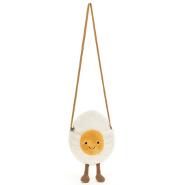 Jellycat Ei Tasje, Amuseable Happy Boiled Egg Bag, 30cm