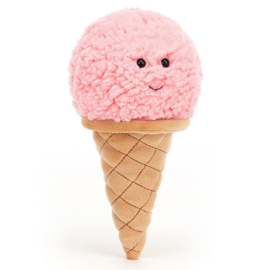Jellycat Knuffel Ijsje, Irresistible Ice Cream Strawberry, 18cm