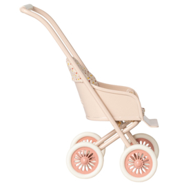 Maileg metalen kinderwagen/Buggy, Stroller Micro, Powder