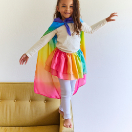 Sarah's Silks Zijden Rokje Tutu Regenboog, dubbellaags