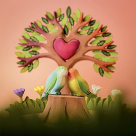 Bumbu Toys Houten Liefdesvogels op boomstam