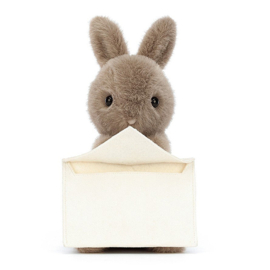 Jellycat Knuffel Konijn met Enveloppe, Messenger Bunny, 19 cm