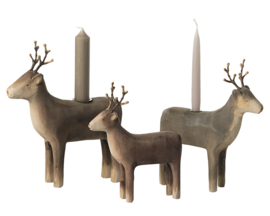 Maileg houten Kandelaar Rendier, Reindeer candle holder, Large, 21cm