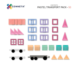 Connetix magnetische tegels pastel - Transport pack - 50 stuks