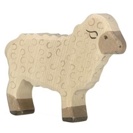 Holztiger Houten schaap wit