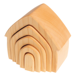 Grimm's houten Naturel Huisje 5-delig