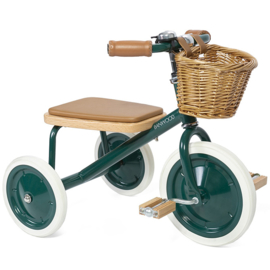 Banwood Trike Driewieler - Groen - met duwstang en mandje