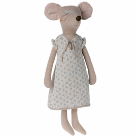 Maileg Muis, Maxi mouse in Nightgown, 49cm