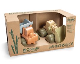 Dantoy Bioplastic Bouwvoertuigen Set, Shovel en Dump Truck