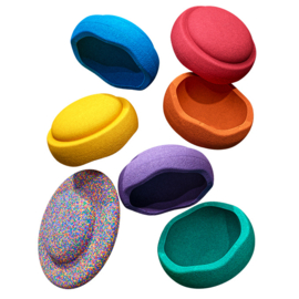 Stapelstein rainbow set met balance board confetti 7-delig