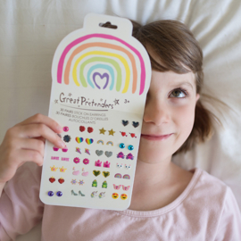 Plakoorbellen Rainbow Love, 60 stuks (30 paar)