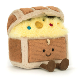 Jellycat Knuffel Schatkist, Amuseables Treasure Chest, 19cm