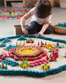 Grapat Mandala Vuurtjes Rood, 36 stuks