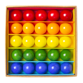 Billes & Co Knikkers in doosje, Mini Box Rainbow/Regenboog, 25 stuks