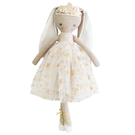 Alimrose Knuffelpop, Billie Princess Bunny Gold, 43 cm