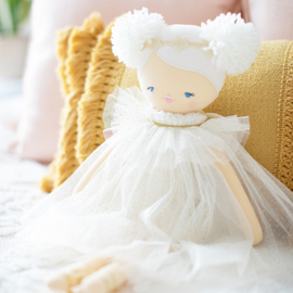 Alimrose Knuffelpop, Ava Angel Doll Ivory Gold, 48 cm