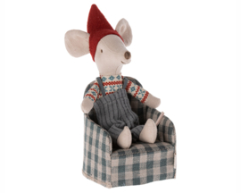 Maileg Stoel voor muizen, Mouse Chair, Gingham Green