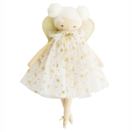 Alimrose Knuffelpop, Lily Fairy Doll, Ivory Gold Star, 48 cm