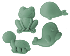 Scrunch zandvormpjes, 4 stuks, Mint