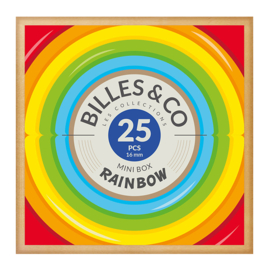 Billes & Co Knikkers in doosje, Mini Box Rainbow/Regenboog, 25 stuks