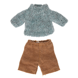 Maileg Kledingset voor Grote Broer Muis, Knitted sweater and pants