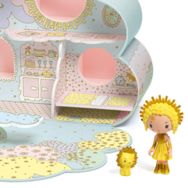 Djeco Tinyly draagbaar poppenhuisje, Maison de Sunny & Mia