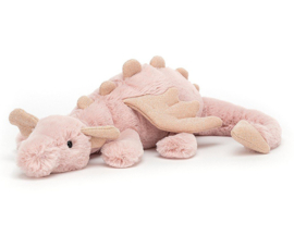 Jellycat Knuffel Draak, Rose Dragon Little, 26 cm