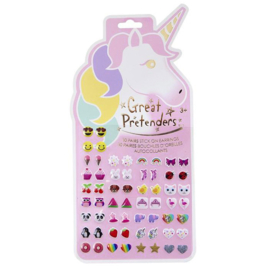 Plakoorbellen Unicorn, 60 stuks (30 paar)