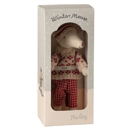 Maileg Moeder muis met Ski's - Winter mouse with ski set, Mum II