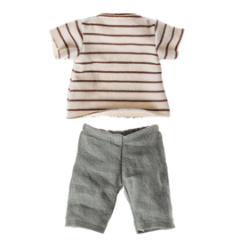 Maileg Kledingset voor konijn Size 2, Striped blouse and pants