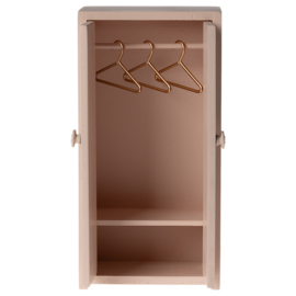 Maileg Houten Kledingkast voor muizen, Closet, Mouse - Light rose