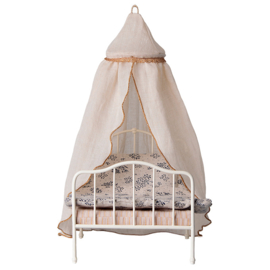 Maileg Poppenhuis Hemeltje, Miniature bed canopy - Cream, 32cm hoog