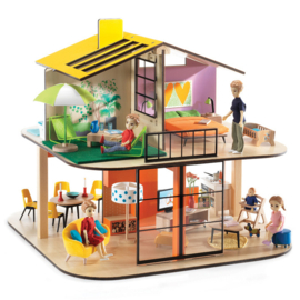 Djeco Houten Poppenhuis, Color House